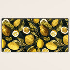 Lemon and Leaf Pattern V Desk Mat Gallery Image 3