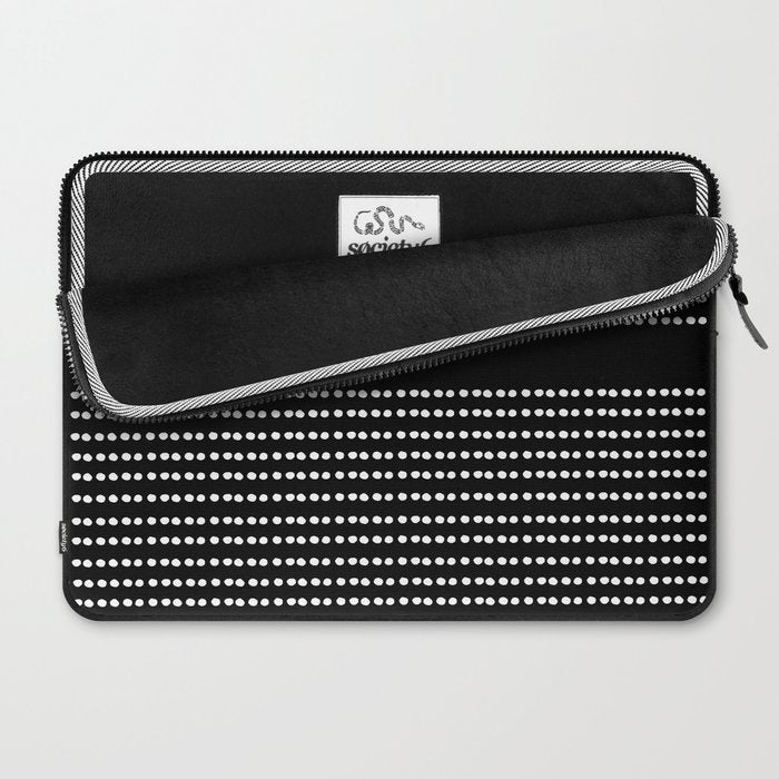 Spotted, African Pattern in Black and White Laptop Sleeve Gallery Image 2
