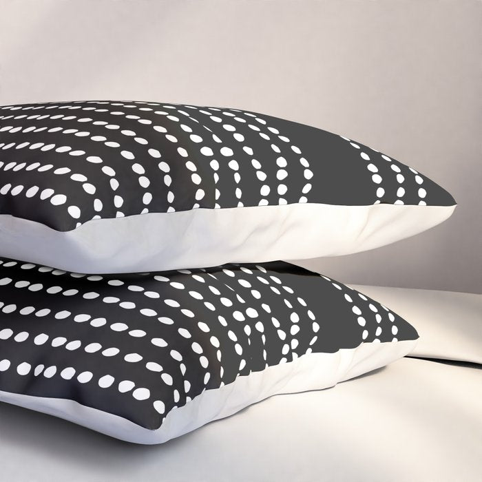Spotted, African Pattern in Black and White Pillow Sham Gallery Image 3