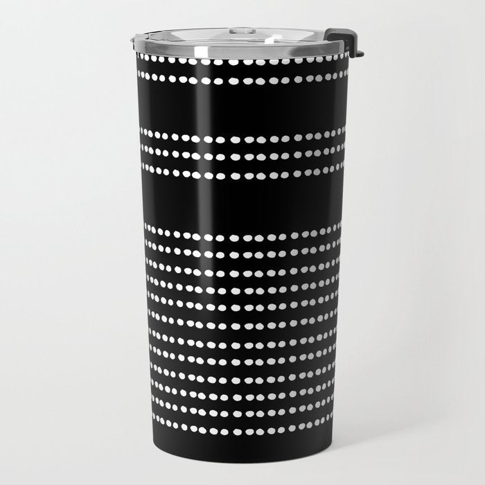 Spotted, African Pattern in Black and White Travel Mug Gallery Image 2