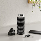 Spotted, African Pattern in Black and White Water Bottle Gallery Image 4