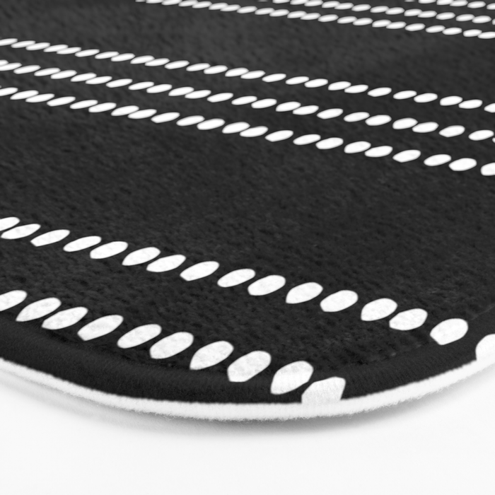 Spotted, African Pattern in Black and White Bath Mat Gallery Image 3