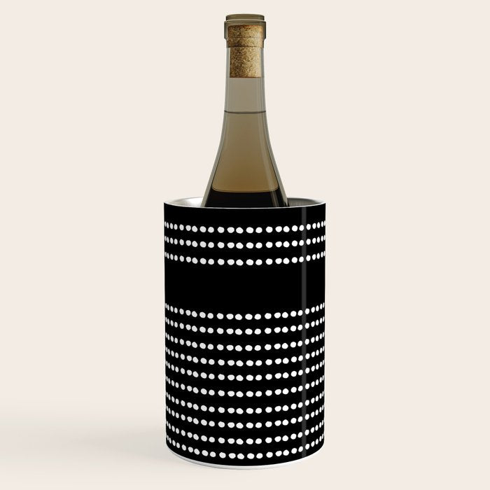 Spotted, African Pattern in Black and White Wine Chiller Gallery Image 3