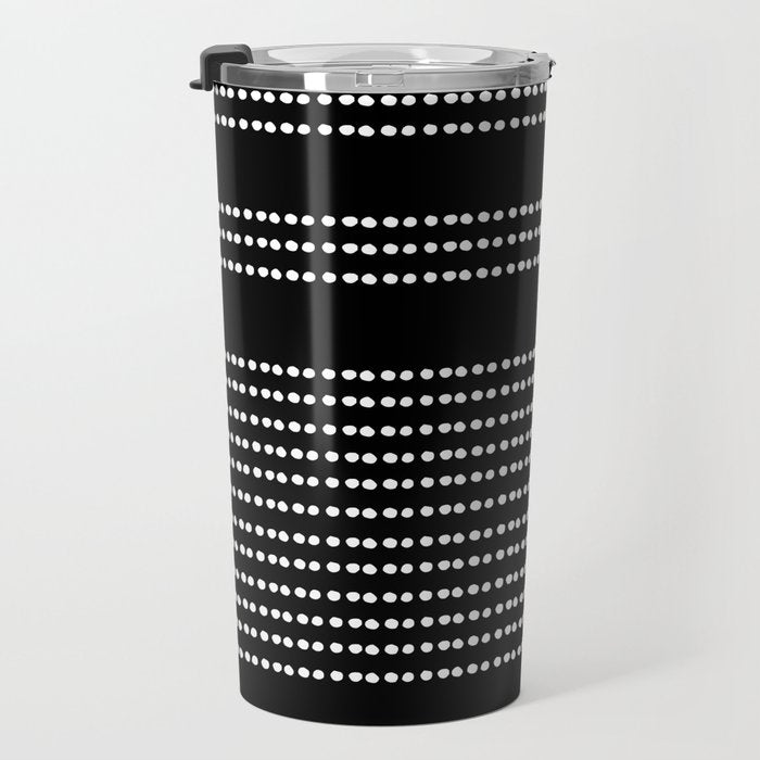 Spotted, African Pattern in Black and White Travel Mug Gallery Image 3