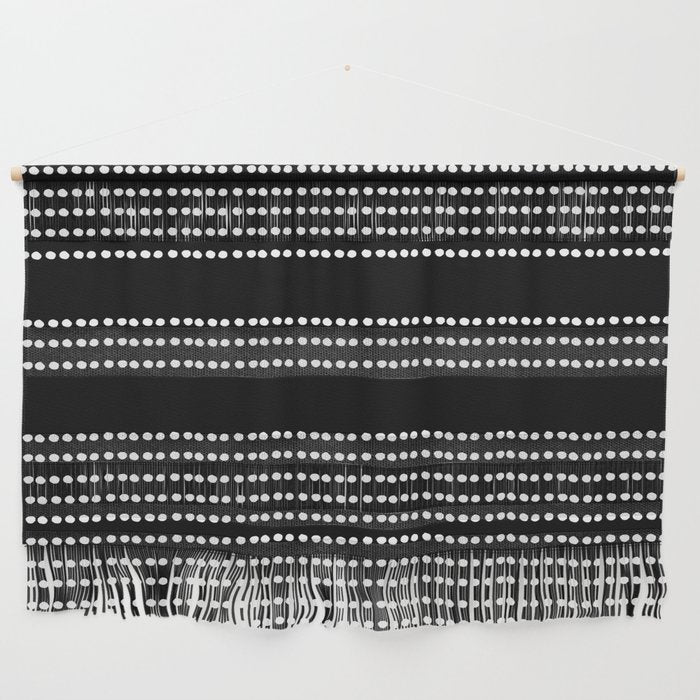 Spotted, African Pattern in Black and White Wall Hanging Gallery Image 1