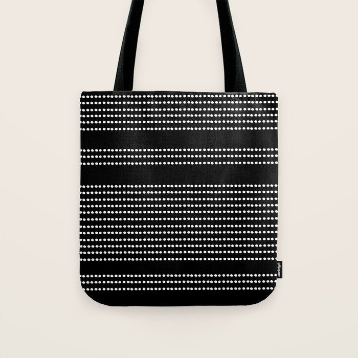 Spotted, African Pattern in Black and White Tote Bag Gallery Image 1