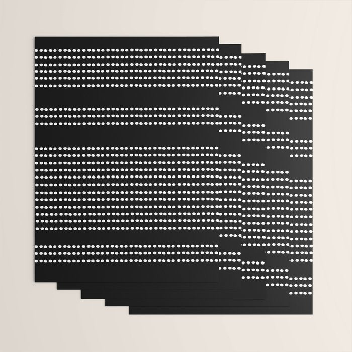 Spotted, African Pattern in Black and White Wrapping Paper Gallery Image 3