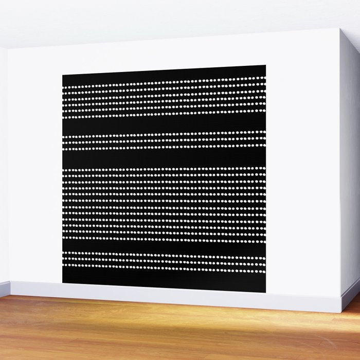 Spotted, African Pattern in Black and White Wall Mural Gallery Image 2
