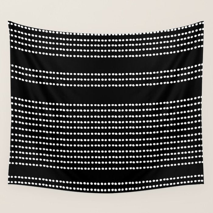 Spotted, African Pattern in Black and White Wall Tapestry Gallery Image 4