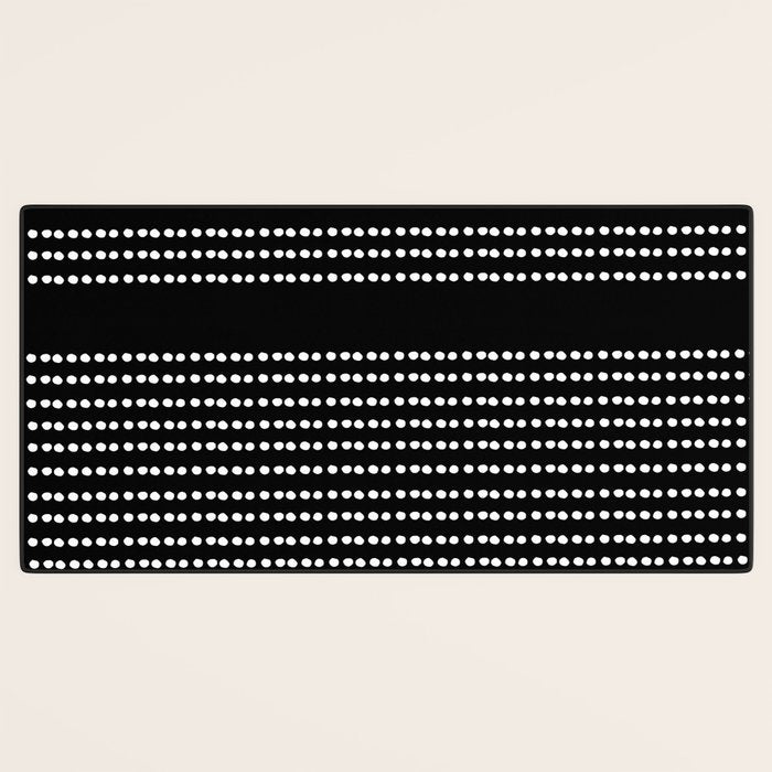 Spotted, African Pattern in Black and White Desk Mat Gallery Image 3