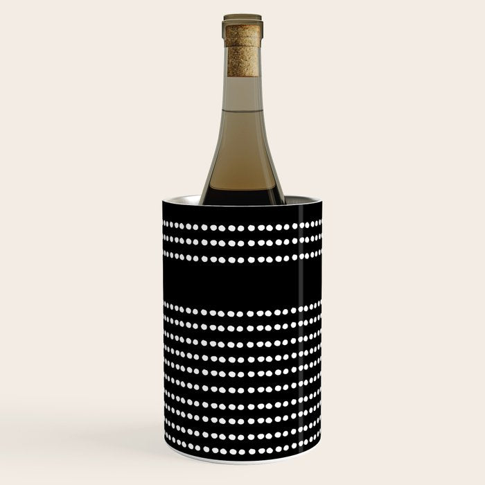 Spotted, African Pattern in Black and White Wine Chiller Gallery Image 1
