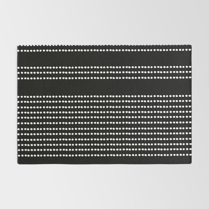Spotted, African Pattern in Black and White Rug Gallery Image 2