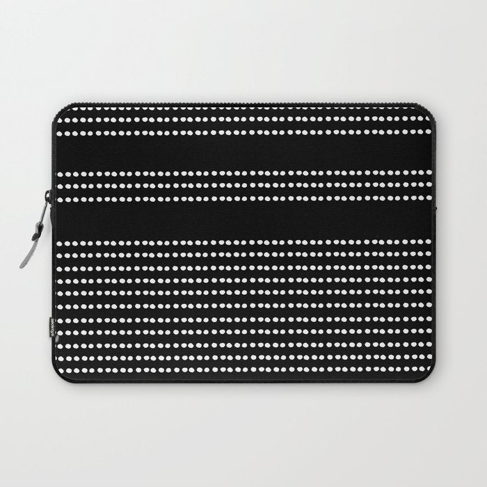Spotted, African Pattern in Black and White Laptop Sleeve Gallery Image 1