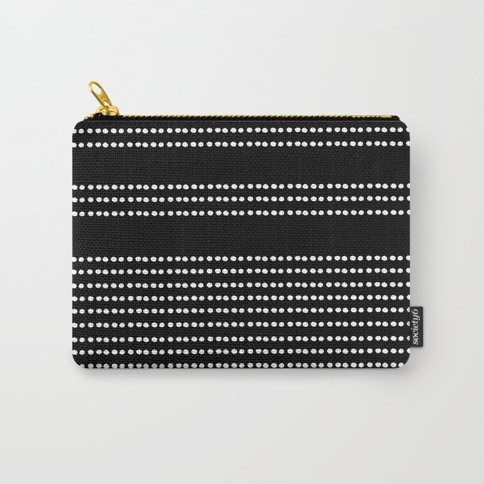 Spotted, African Pattern in Black and White Carry All Pouch Gallery Image 1