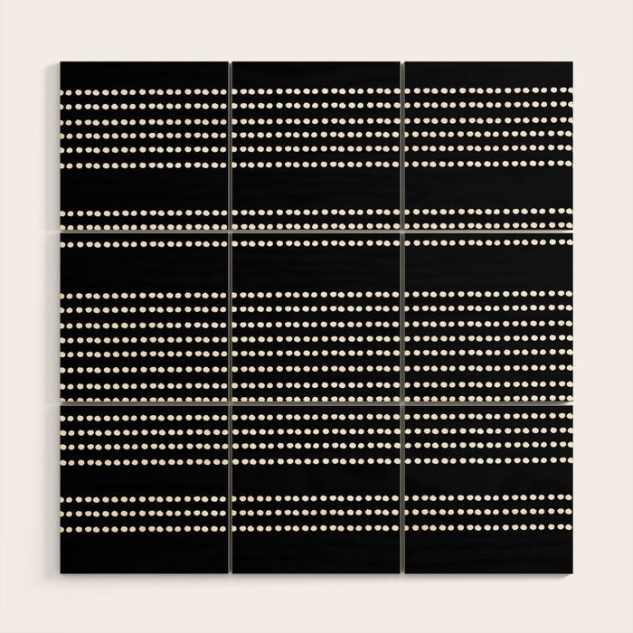 Spotted, African Pattern in Black and White Wood Wall Art Gallery Image 1