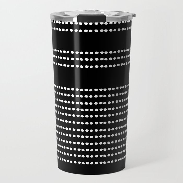 Spotted, African Pattern in Black and White Travel Mug Gallery Image 1
