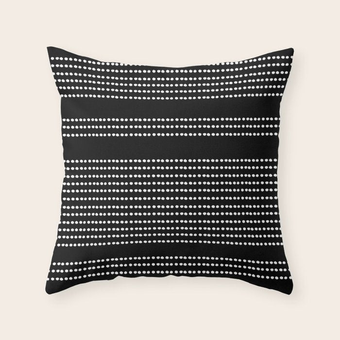 Spotted, African Pattern in Black and White Throw Pillow Gallery Image 6