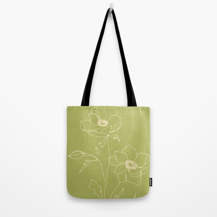 Line Drawing Flowers 2 Tote Bag Gallery Image 2
