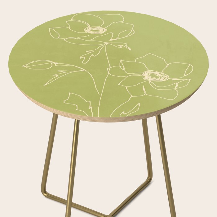 Line Drawing Flowers 2 Side Table Gallery Image 2