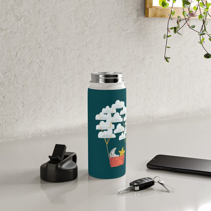 Hot cloud baloon - moon and star Water Bottle Gallery Image 5