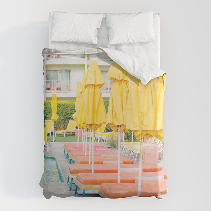 Swimming in Palm Springs - Travel Photography Duvet Cover Gallery Image 1