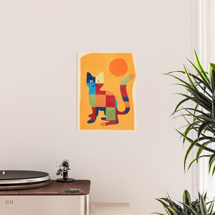 Squares Cat Poster Gallery Image 2
