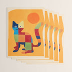 Squares Cat Wrapping Paper Gallery Image 3