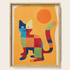 Squares Cat Serving Tray Gallery Image 1
