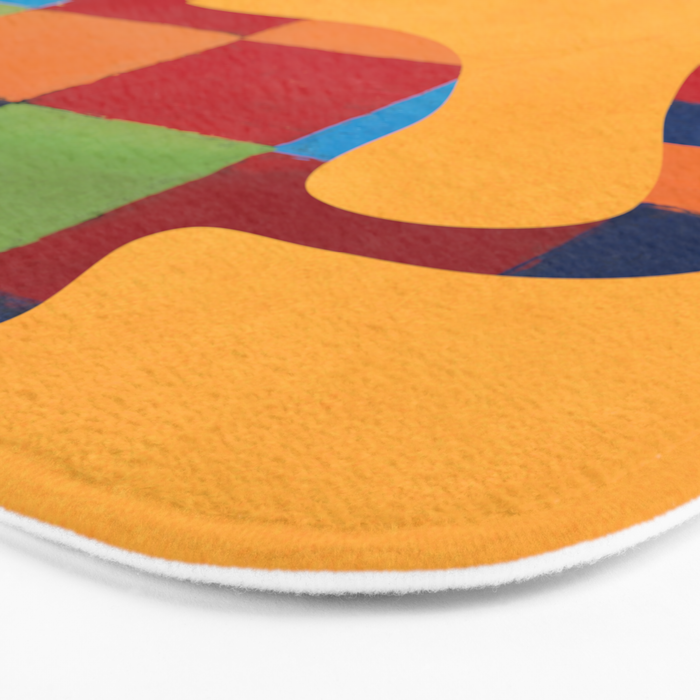 Squares Cat Bath Mat Gallery Image 3