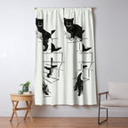 Cat With Kitten On Stairs Window Curtain Gallery Image 5