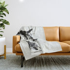 Cat With Kitten On Stairs Throw Blanket Gallery Image 1
