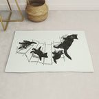 Cat With Kitten On Stairs Rug Gallery Image 1