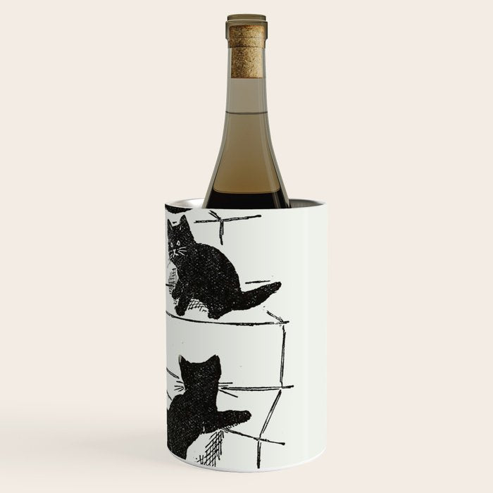 Cat With Kitten On Stairs Wine Chiller Gallery Image 3