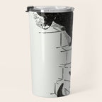 Cat With Kitten On Stairs Travel Mug Gallery Image 3