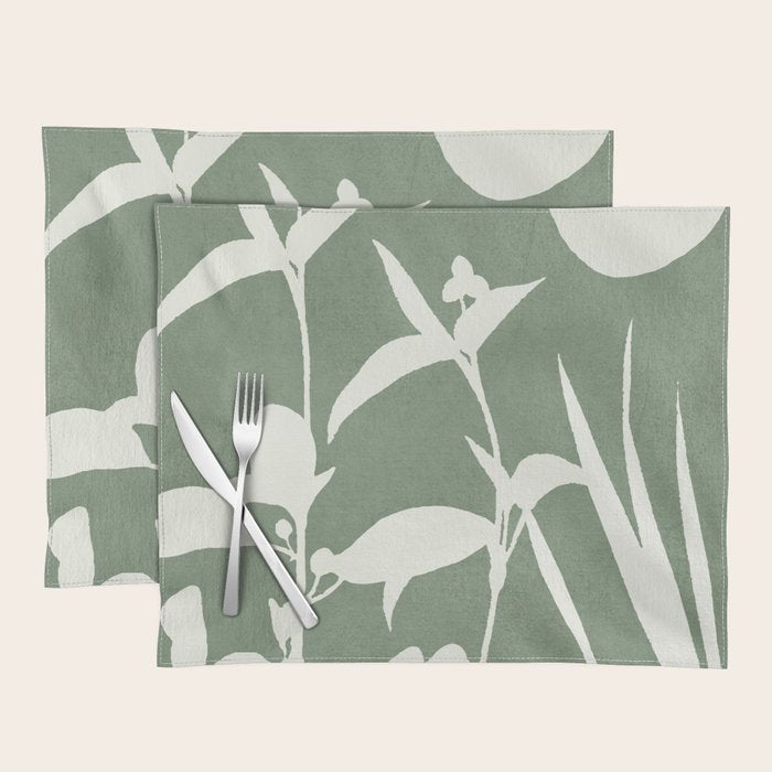 Minimal Abstract Leaves 10 Placemat Gallery Image 1