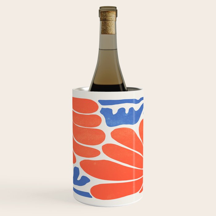 Coral Flowers & Ferns Wine Chiller Gallery Image 1