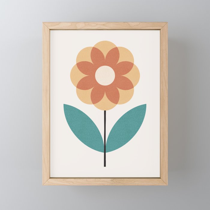 Retro Flower 2-1 Mini Art Print Gallery Image 1