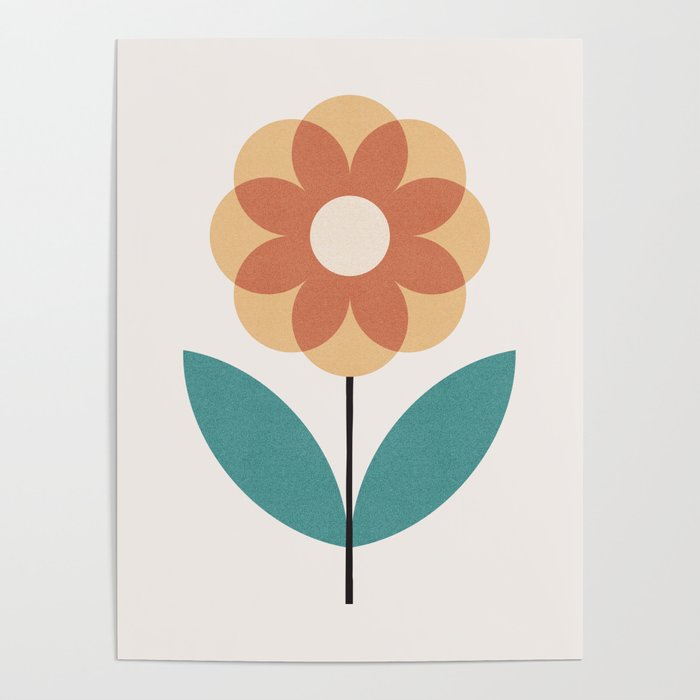 Retro Flower 2-1 Poster Gallery Image 1