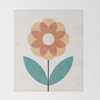 Retro Flower 2-1 Throw Blanket Gallery Image 2