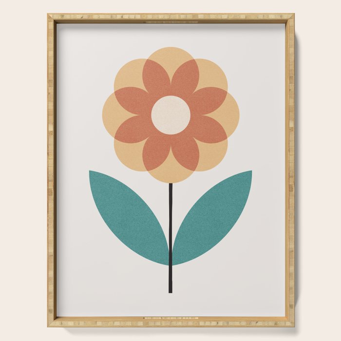 Retro Flower 2-1 Serving Tray Gallery Image 1