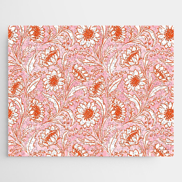 Sunflowers - pink and orange  Jigsaw Puzzle Gallery Image 1