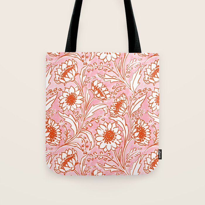 Sunflowers - pink and orange  Tote Bag Gallery Image 1