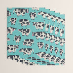 Cow Collection - Turquoise Wrapping Paper Gallery Image 3