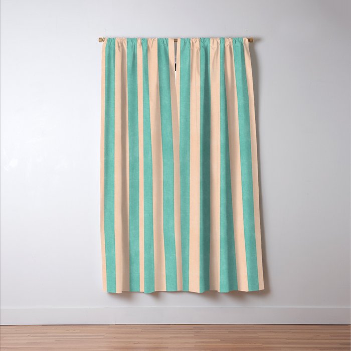STRIPES 001 F - Mint Window Curtain Gallery Image 3