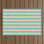 STRIPES 001 F - Mint Outdoor Rug Gallery Image 1