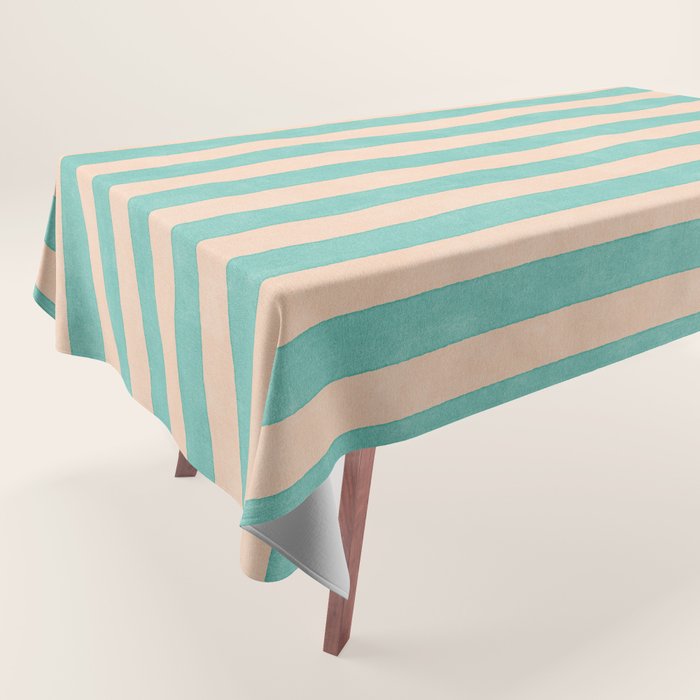 STRIPES 001 F - Mint Tablecloth Gallery Image 1