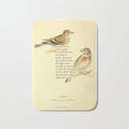 Bird Divinations: Linnet (about: almanacofbirds.org) Bath Mat Gallery Image 1