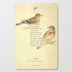 Bird Divinations: Linnet (about: almanacofbirds.org) Cutting Board Gallery Image 1