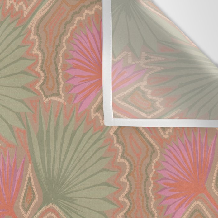 Sun Palms Dusk Tan Wall Tapestry Gallery Image 3