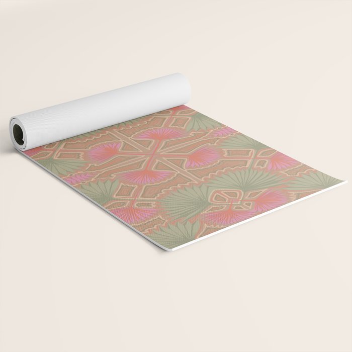 Sun Palms Dusk Tan Yoga Mat Gallery Image 2